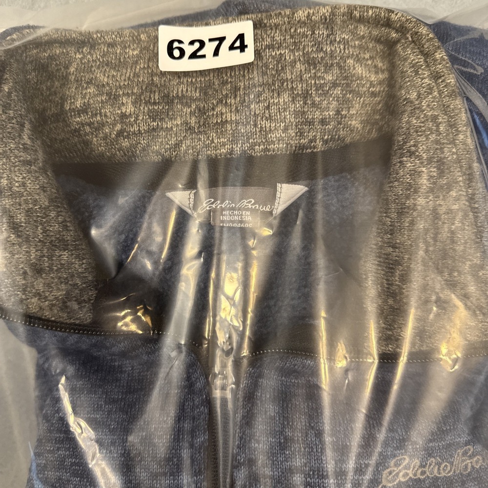 SWEATER SWEATSHIRT Eddie Bauer‎ Mens Large  Fleece 1/4 Zip Pullover - Picture 7 of 7